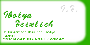 ibolya heimlich business card